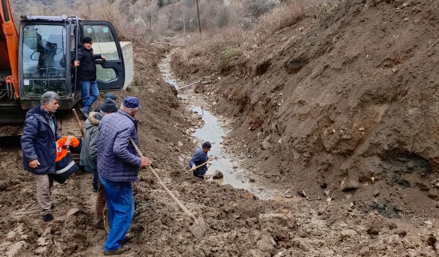 Gözübüyük Köyü içme suyu drenaj çalışmaları tamamlandı