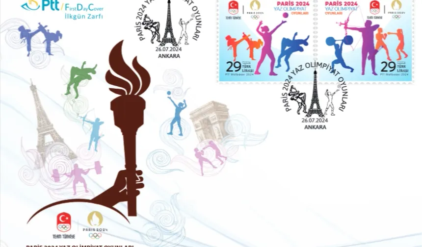 PTT'den Paris 2024 Olimpiyatları'na Özel Anma Pulu