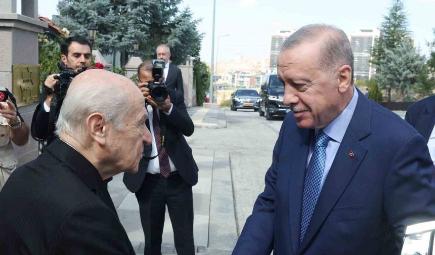 Cumhurbaşkanı Erdoğan,  MHP Lideri Bahçeli  ile bir araya geldi