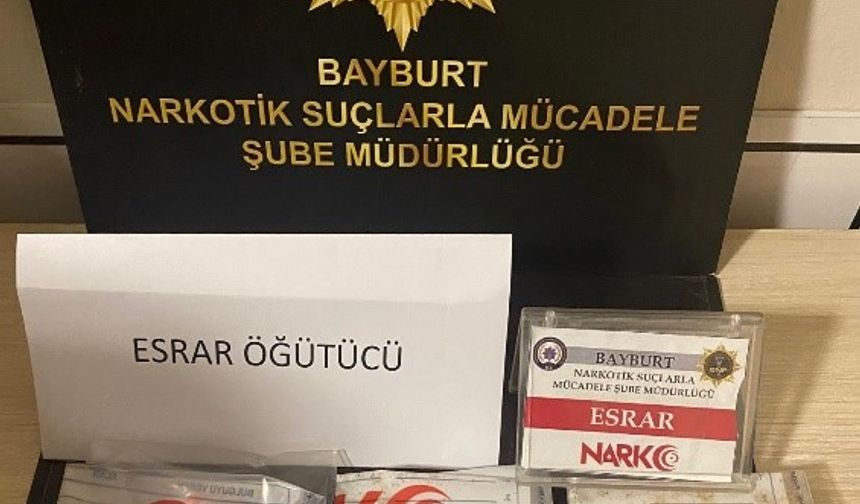 Bayburt'ta uyuşturucu madde ele geçirildi