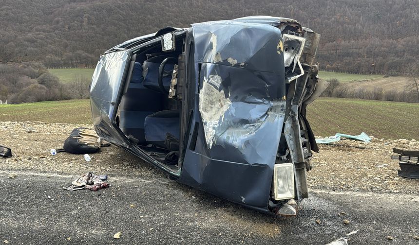 Bolu'da devrilen otomobilin sürücüsü yaralandı