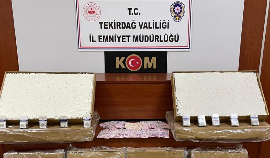 Çerkezköy’de kaçak sigara operasyonu: 50 bin makaron ele geçirildi