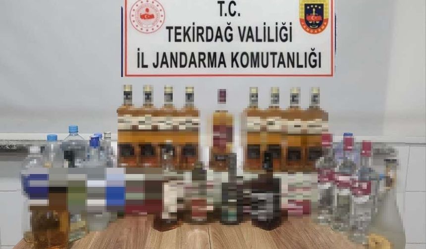 Ergene’de 50 litre kaçak içki ele geçirildi