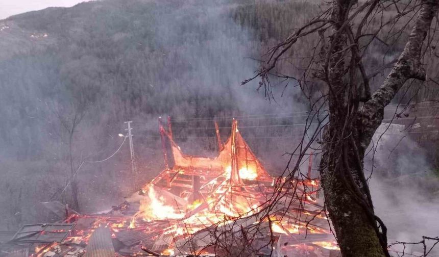 Kastamonu’da alevlere teslim olan ev kullanılmaz hale geldi