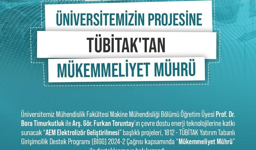 NÖHÜ akademisyenlerinin projesine ’Mükemmeliyet Mührü’