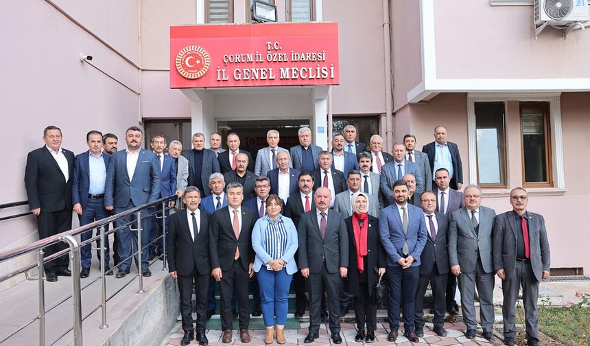 Çorum Valisi Ali Çalgan, İl Genel Meclisi üyelerini ziyaret etti