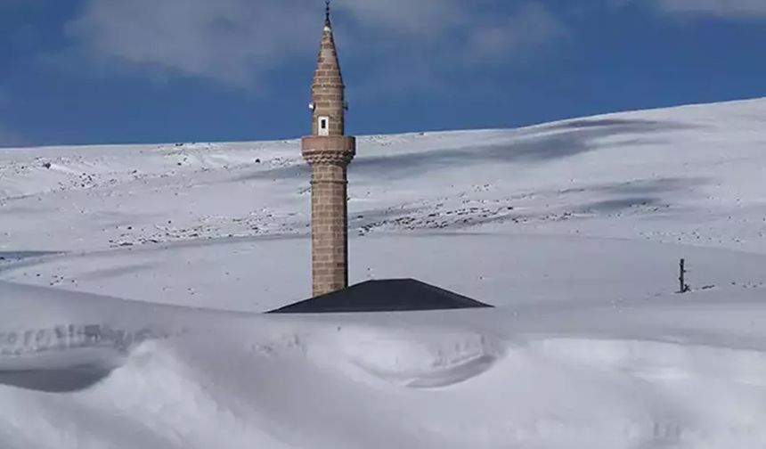 Ardahan Bülbülan Yaylası'nda kış başladı: Evler kar altında kaldı