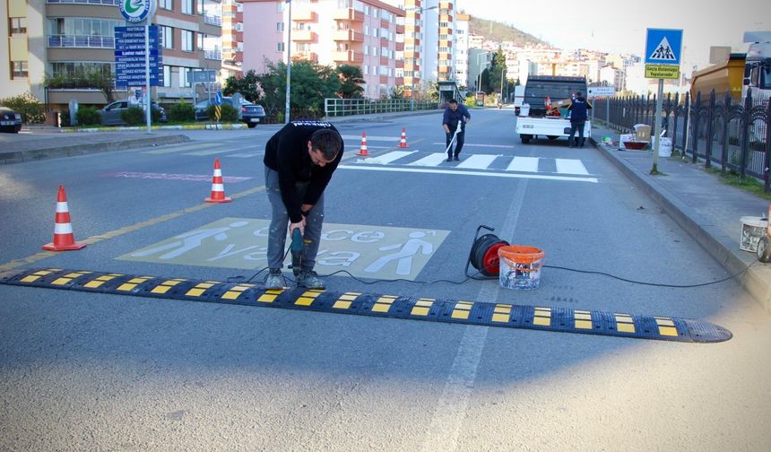 Giresun Belediyesinden yaya ve araç trafiği çalışması