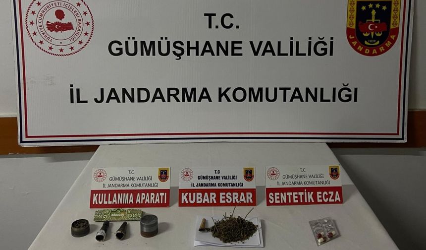 Gümüşhane'de uyuşturucu ele geçirildi