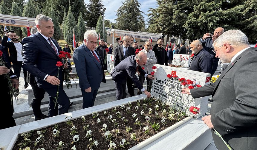 Çorum'da 18 Mart Şehitleri Anma Günü ve Çanakkale Deniz Zaferi'nin 110. Yıl dönümü törenlerle anıldı