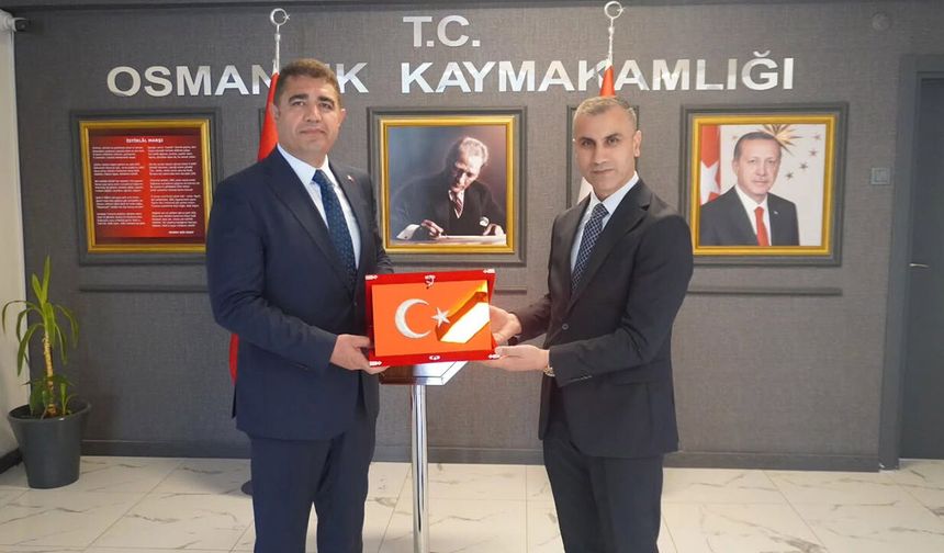 Düzce Valisi Selçuk Aslan’dan Osmancık Kaymakamı Furkan Duman'a nezaket ziyareti