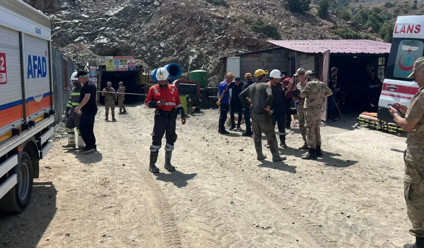 Son dakika: Elazığ'da krom madeninde göçük meydana geldi, AFAD bölgede