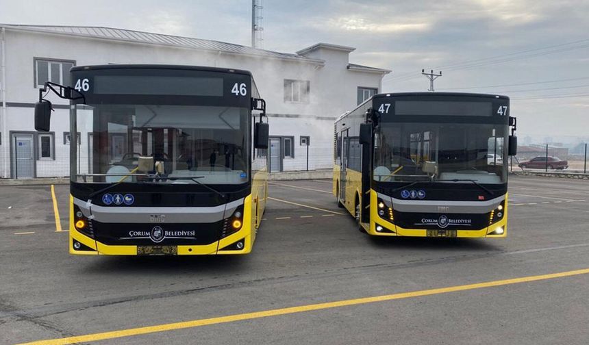 Çorum'da 15 Temmuz'da toplu ulaşım ücretsiz