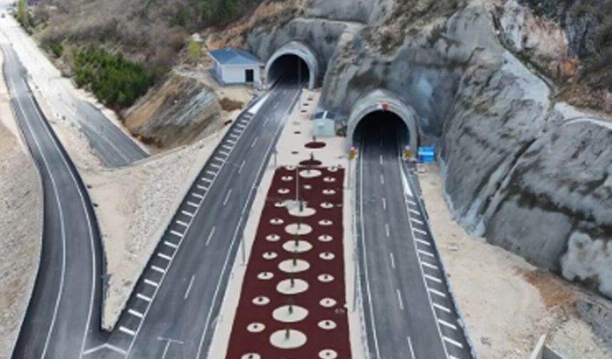Kırkdilim Tünelleri’nde Osmancık yönü trafiğe kapatıldı