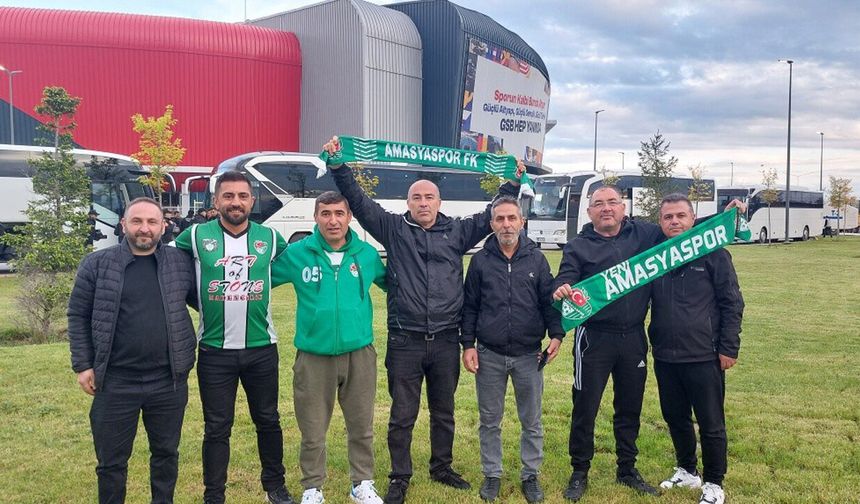 Amasyaspor taraftarlarından Çorum FK’ya final yolunda destek