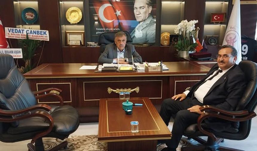 Ziraat Odası Başkanı Özdemir’den ÇESOB Başkanı Gür’e ziyaret