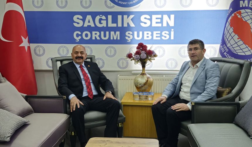 Başkan İsbir’den Sağlık-Sen’e hayırlı olsun ziyareti