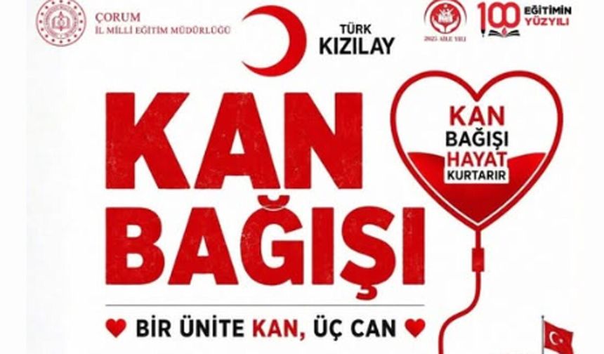 Çorum’da kan bağışı kampanyası düzenlendi