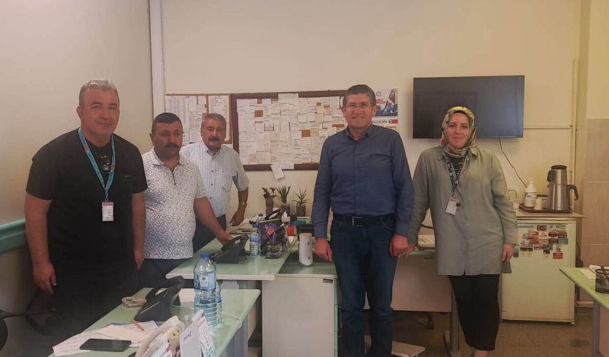 Sağlık-Sen’den hastane çalışanlarına ziyaret