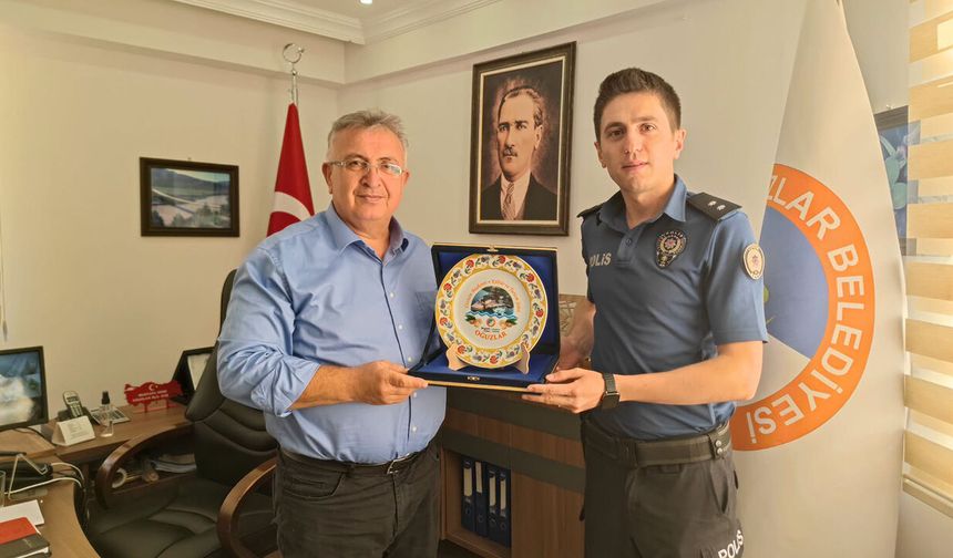 İlçe Emniyet Amiri Çelik’ten Başkan Cebeci’ye veda ziyareti