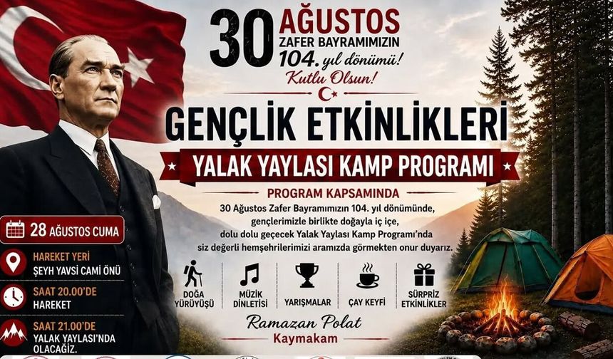 Kutlamalar Yalak Yaylası'nda yapılacak