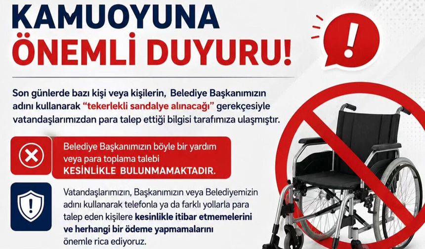 Dolandırıcılık uyarısı: Başkanın adıyla para istiyorlar
