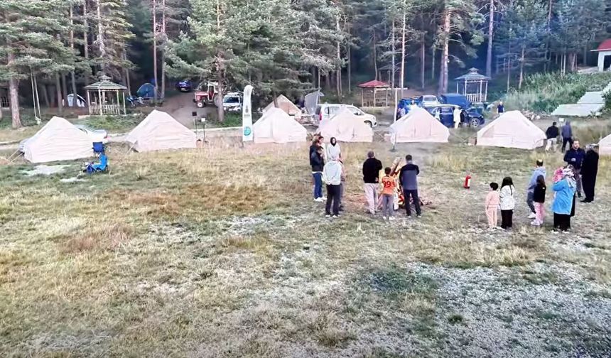 İlk kamp Karatepe Kuşçaçimen Yaylası’nda yapıldı