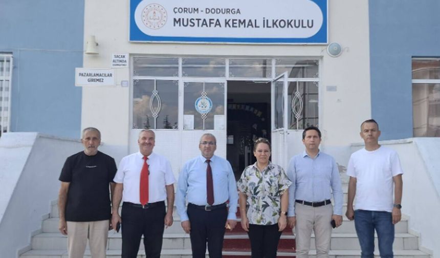 Cemil Çağlar’dan Dodurga Mustafa Kemal İlkokulu’na ziyaret