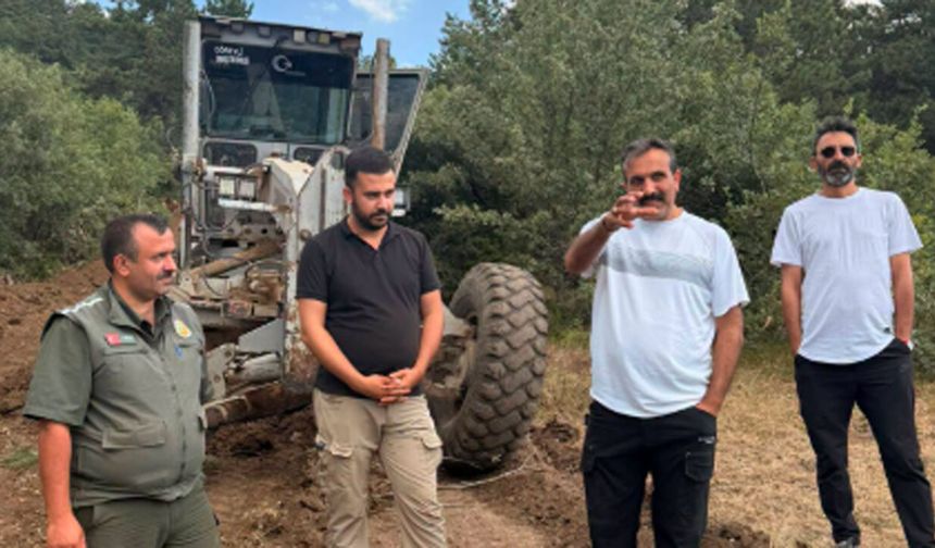 Uğurludağ’da iki yaylayı birbirine bağlayacak yeni yol çalışması