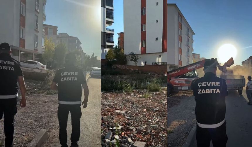 Boş arsaya moloz döktü: Para cezası kesildi