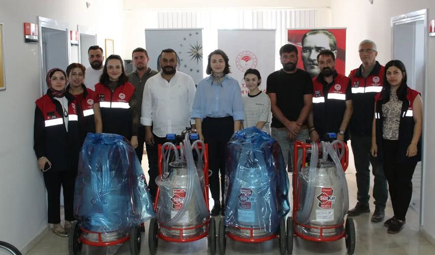 Dodurga’da üreticilere mobil süt sağım makinesi desteği
