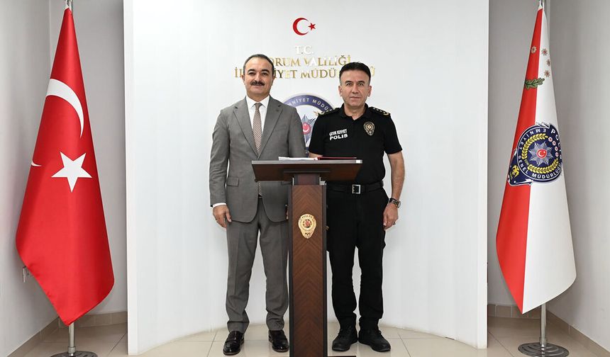 Rektörü Öztürk’ten Emniyet Müdürü Pehlivan’a ziyaret