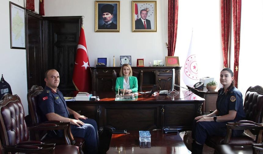 Yeni karakol komutanından Kaymakam Nayman’a ziyaret
