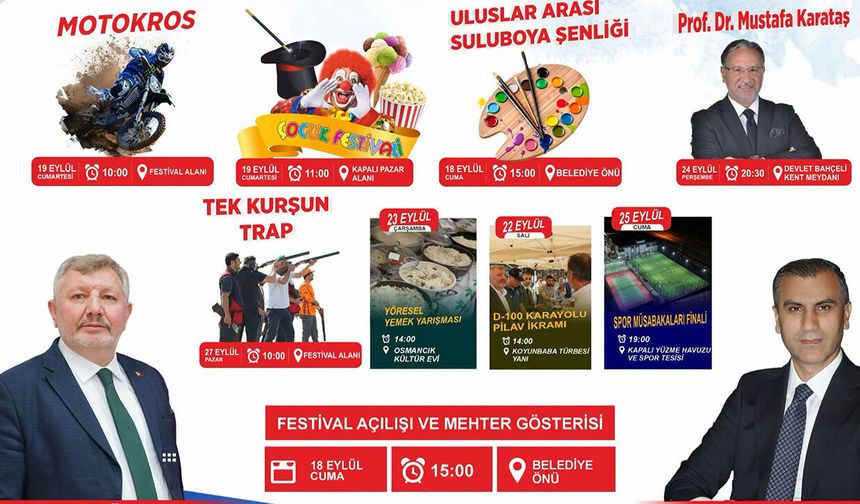 Osmancık’ta 10 gün sürecek festival yarın başlıyor
