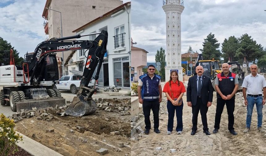 Ortaköy’de Cumhuriyet Meydanı ve sokaklarda yenileme başladı