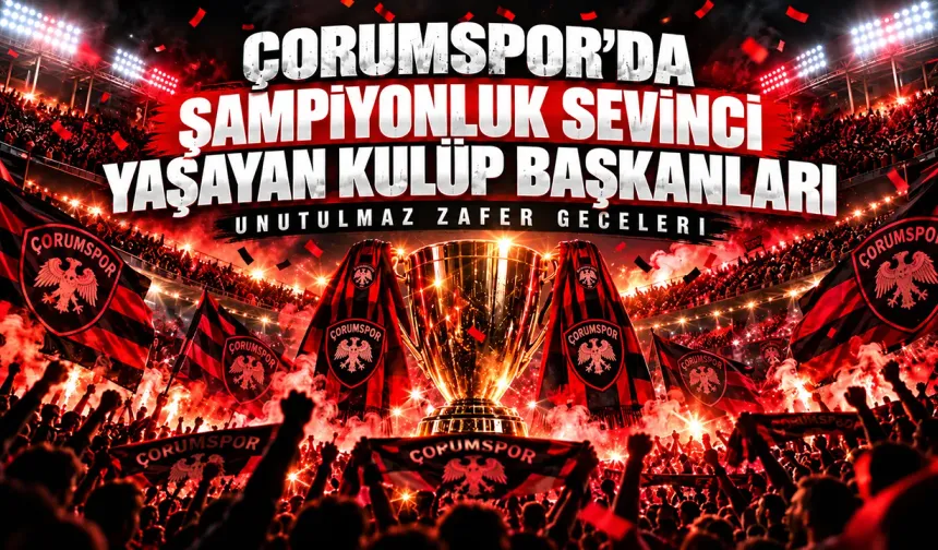 Çorumspor'da şampiyonluk sevinci yaşayan kulüp başkanları ve unutulmaz zafer yılları