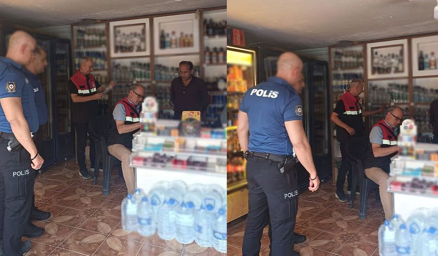 Alaca'da tekel bayilerine denetim yapıldı