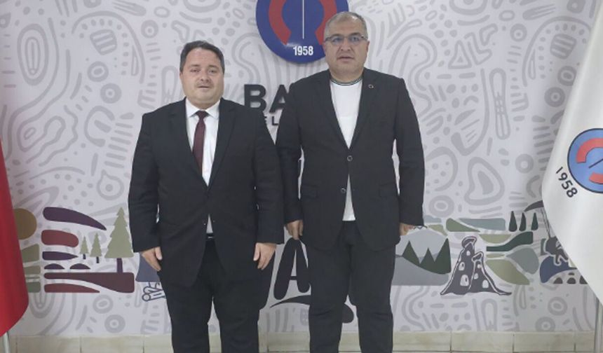Yeni İlçe Milli Eğitim Müdürü Fırat’tan Başkan Ünlü’ye ziyaret