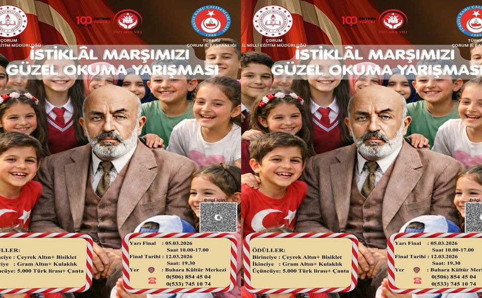 İstiklâl Marşı Çorum’da genç seslerle yankılanacak