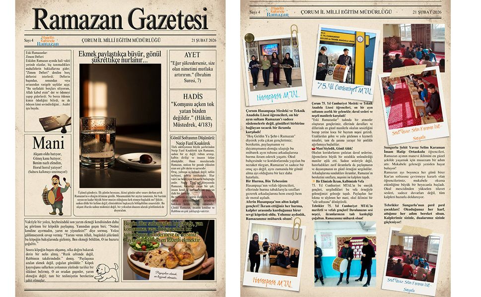 Çorum’da Ramazan Gazetesi’nin 4. sayısı yayımlandı