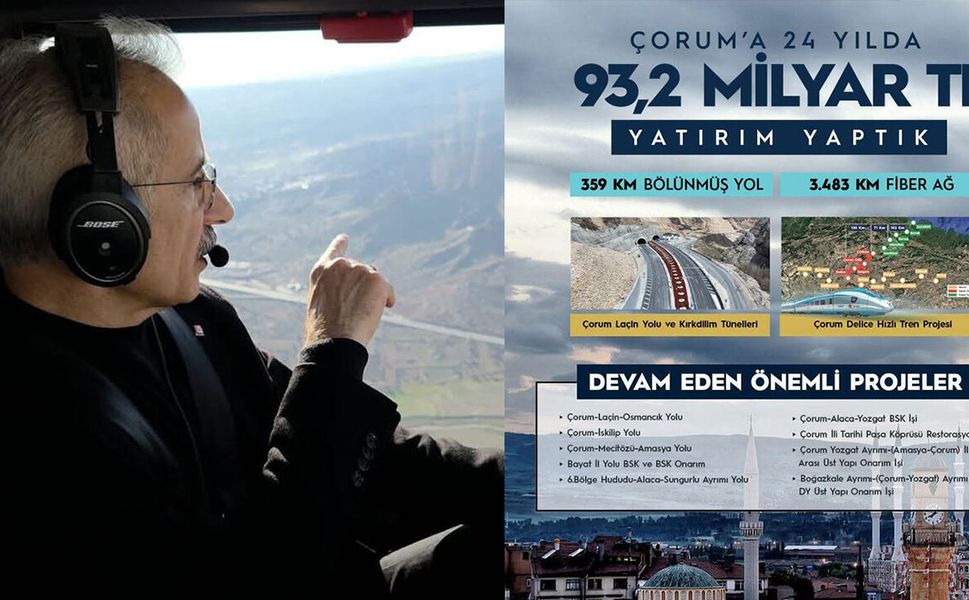 Bakan Uraloğlu: Çorum'a 24 yılda 93,2 milyar liralık yatırım yaptık