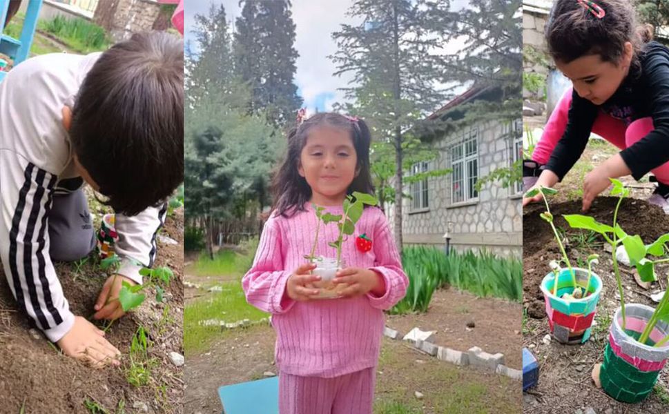 Minik öğrenciler fasulye dikerek doğayı öğrendi