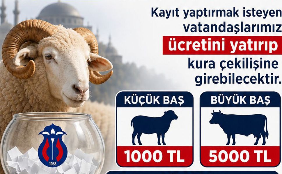 Bayat Belediyesi’nde kurban kesimi için kura çekilişi yapılacak