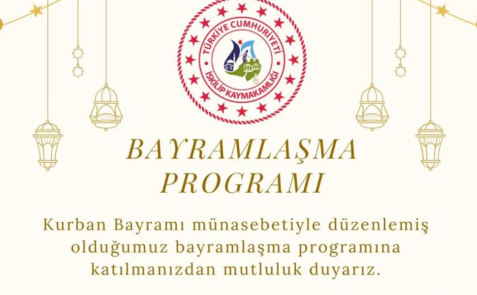 İskilip Kaymakamlığı’ndan bayramlaşma programına davet