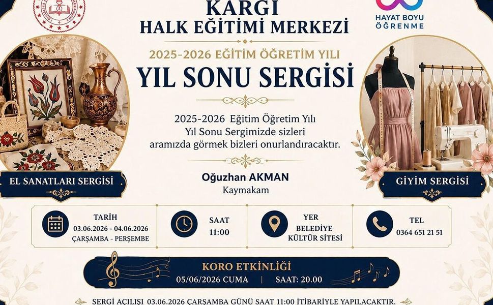 Kargı’da Hayat Boyu Öğrenme Haftası etkinlikleri başlıyor