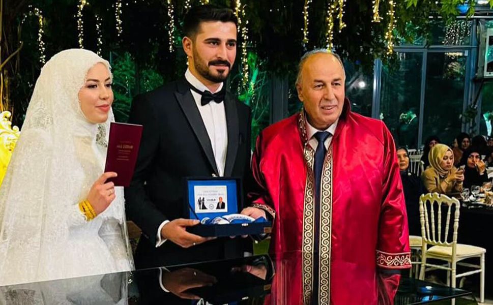 Merve & Samet Yıldız çiftinin nikahını Başkan Arslan kıydı