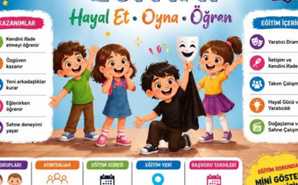 Alaca Belediyesi’nden çocuklara yaratıcı drama eğitimi