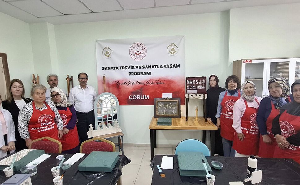Şehit yakınlarına yönelik sanat projesi kapsamında kurs ziyareti