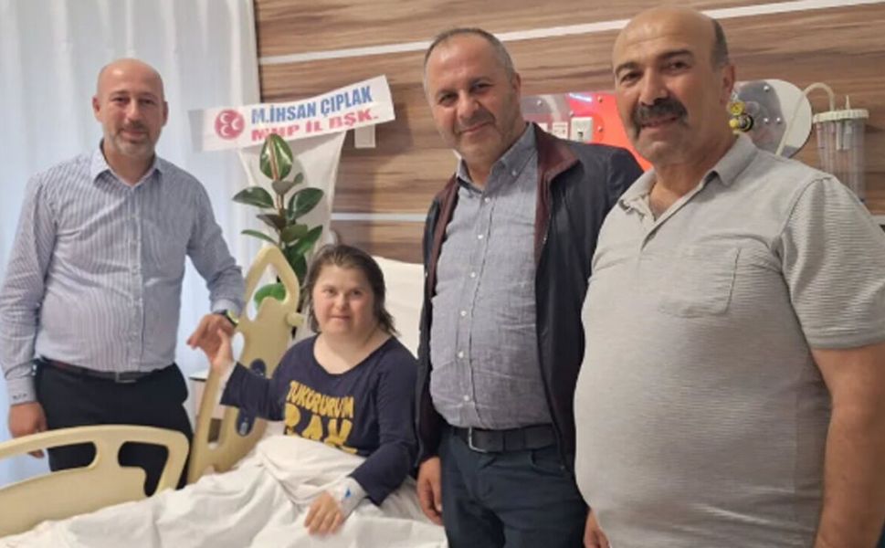 MHP’'den Kübra Aktaş’a Geçmiş Olsun Ziyareti