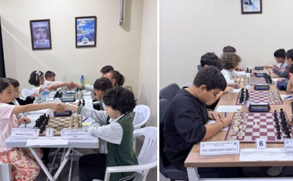 Minik satranççılar il birinciliği için hamle yapıyor